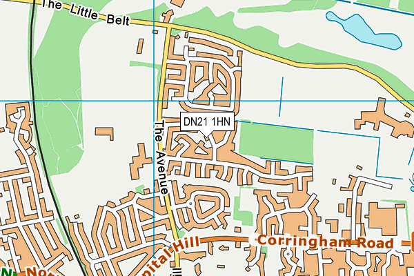 DN21 1HN map - OS VectorMap District (Ordnance Survey) DN21 1HN map - OS VectorMap District (Ordnance Survey)
