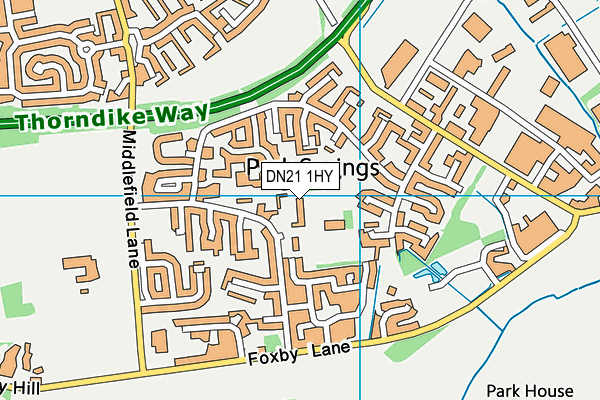 DN21 1HY map - OS VectorMap District (Ordnance Survey) DN21 1HY map - OS VectorMap District (Ordnance Survey)