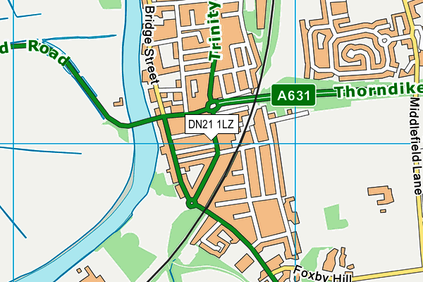 DN21 1LZ map - OS VectorMap District (Ordnance Survey) DN21 1LZ map - OS VectorMap District (Ordnance Survey)