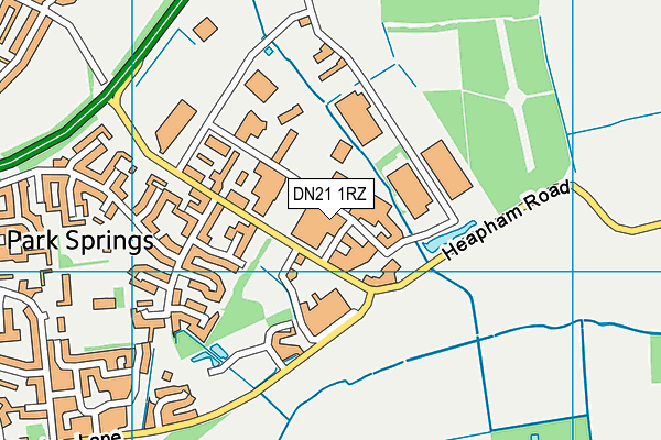 DN21 1RZ map - OS VectorMap District (Ordnance Survey) DN21 1RZ map - OS VectorMap District (Ordnance Survey)