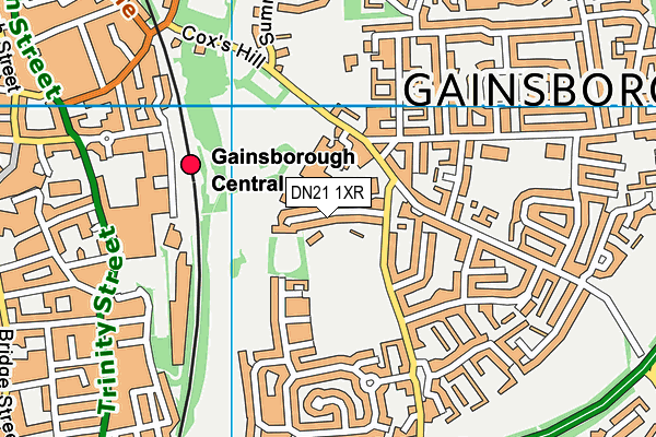 DN21 1XR map - OS VectorMap District (Ordnance Survey)