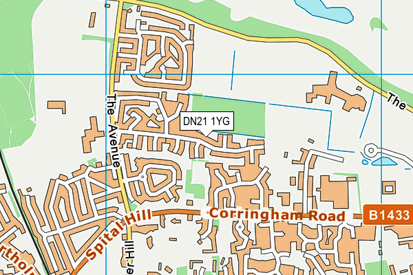 DN21 1YG map - OS VectorMap District (Ordnance Survey) DN21 1YG map - OS VectorMap District (Ordnance Survey)