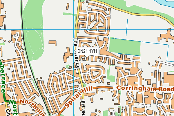 DN21 1YH map - OS VectorMap District (Ordnance Survey) DN21 1YH map - OS VectorMap District (Ordnance Survey)
