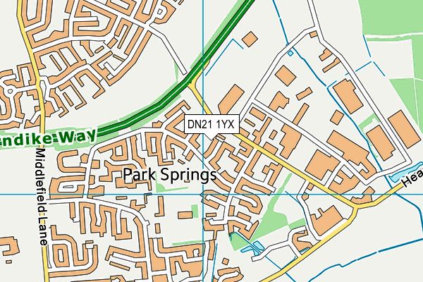 DN21 1YX map - OS VectorMap District (Ordnance Survey) DN21 1YX map - OS VectorMap District (Ordnance Survey)