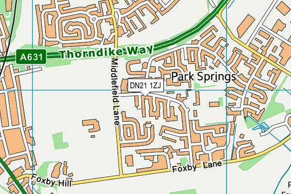 DN21 1ZJ map - OS VectorMap District (Ordnance Survey) DN21 1ZJ map - OS VectorMap District (Ordnance Survey)