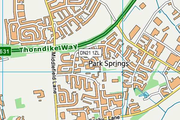 DN21 1ZL map - OS VectorMap District (Ordnance Survey) DN21 1ZL map - OS VectorMap District (Ordnance Survey)