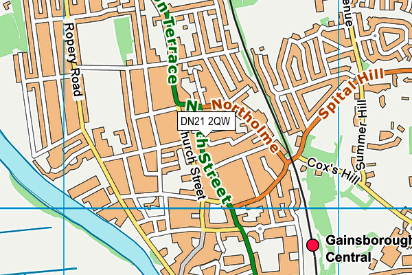 DN21 2QW map - OS VectorMap District (Ordnance Survey) DN21 2QW map - OS VectorMap District (Ordnance Survey)