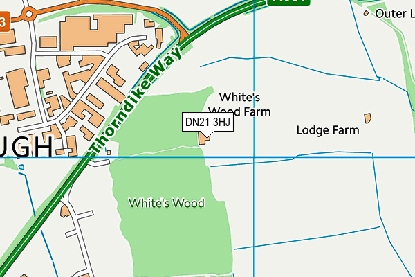 DN21 3HJ map - OS VectorMap District (Ordnance Survey) DN21 3HJ map - OS VectorMap District (Ordnance Survey)