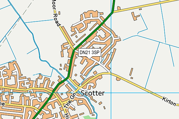 DN21 3SP map - OS VectorMap District (Ordnance Survey)