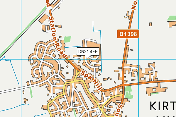 DN21 4FE map - OS VectorMap District (Ordnance Survey) DN21 4FE map - OS VectorMap District (Ordnance Survey)