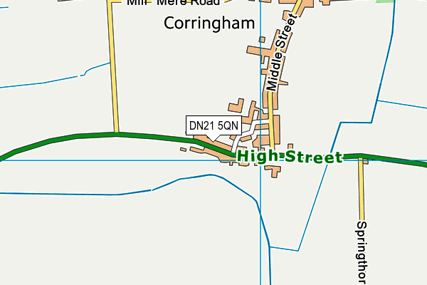 DN21 5QN map - OS VectorMap District (Ordnance Survey)