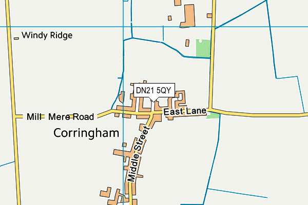 DN21 5QY map - OS VectorMap District (Ordnance Survey)