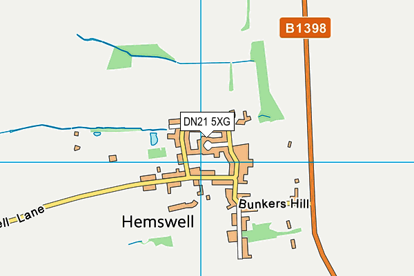 DN21 5XG map - OS VectorMap District (Ordnance Survey) DN21 5XG map - OS VectorMap District (Ordnance Survey)