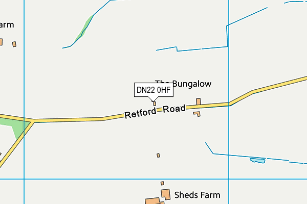 DN22 0HF map - OS VectorMap District (Ordnance Survey) DN22 0HF map - OS VectorMap District (Ordnance Survey)