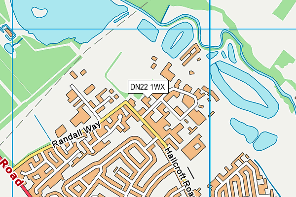 DN22 1WX map - OS VectorMap District (Ordnance Survey) DN22 1WX map - OS VectorMap District (Ordnance Survey)