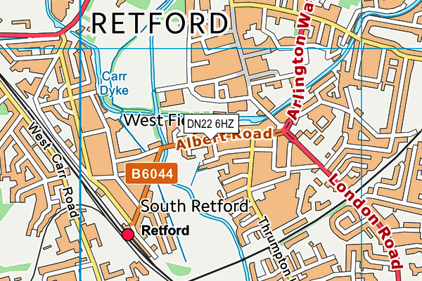 DN22 6HZ map - OS VectorMap District (Ordnance Survey) DN22 6HZ map - OS VectorMap District (Ordnance Survey)