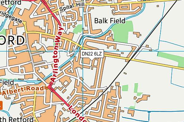 DN22 6LZ map - OS VectorMap District (Ordnance Survey) DN22 6LZ map - OS VectorMap District (Ordnance Survey)