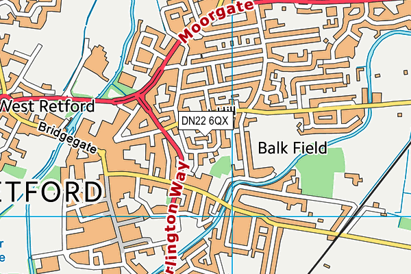 DN22 6QX map - OS VectorMap District (Ordnance Survey) DN22 6QX map - OS VectorMap District (Ordnance Survey)
