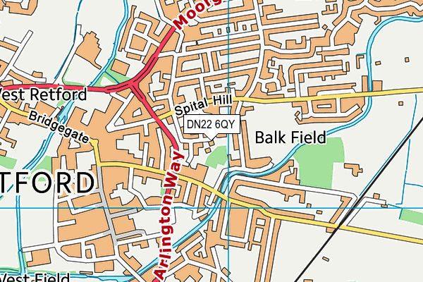 DN22 6QY map - OS VectorMap District (Ordnance Survey) DN22 6QY map - OS VectorMap District (Ordnance Survey)