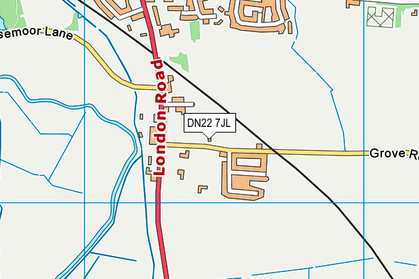 DN22 7JL map - OS VectorMap District (Ordnance Survey) DN22 7JL map - OS VectorMap District (Ordnance Survey)