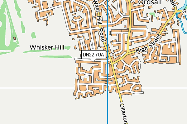 DN22 7UA map - OS VectorMap District (Ordnance Survey) DN22 7UA map - OS VectorMap District (Ordnance Survey)