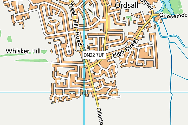 DN22 7UF map - OS VectorMap District (Ordnance Survey) DN22 7UF map - OS VectorMap District (Ordnance Survey)