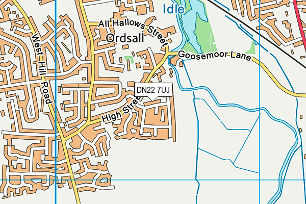 DN22 7UJ map - OS VectorMap District (Ordnance Survey) DN22 7UJ map - OS VectorMap District (Ordnance Survey)
