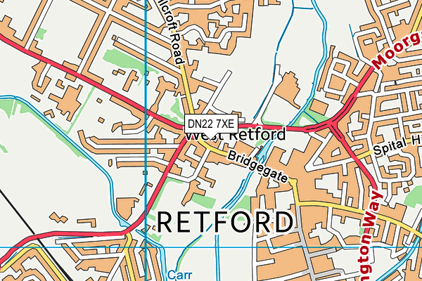 DN22 7XE map - OS VectorMap District (Ordnance Survey) DN22 7XE map - OS VectorMap District (Ordnance Survey)