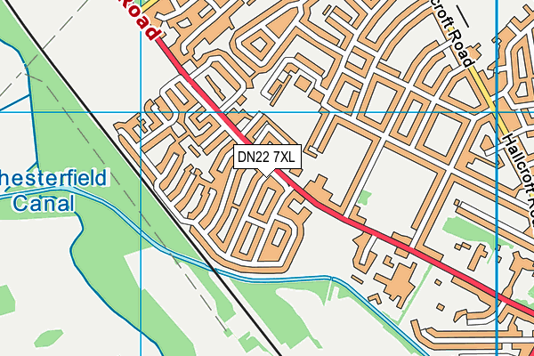 DN22 7XL map - OS VectorMap District (Ordnance Survey) DN22 7XL map - OS VectorMap District (Ordnance Survey)