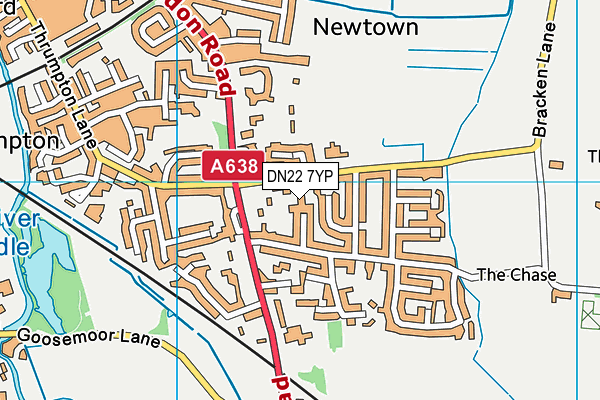 DN22 7YP map - OS VectorMap District (Ordnance Survey) DN22 7YP map - OS VectorMap District (Ordnance Survey)