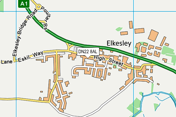 DN22 8AL map - OS VectorMap District (Ordnance Survey) DN22 8AL map - OS VectorMap District (Ordnance Survey)
