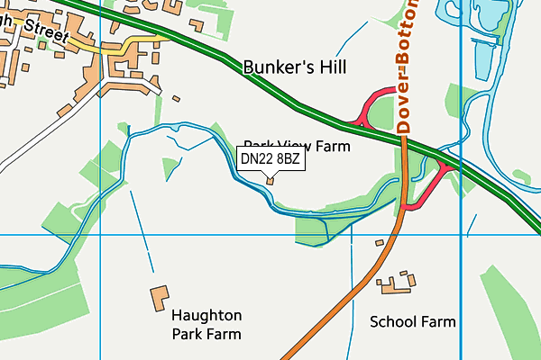 DN22 8BZ map - OS VectorMap District (Ordnance Survey) DN22 8BZ map - OS VectorMap District (Ordnance Survey)