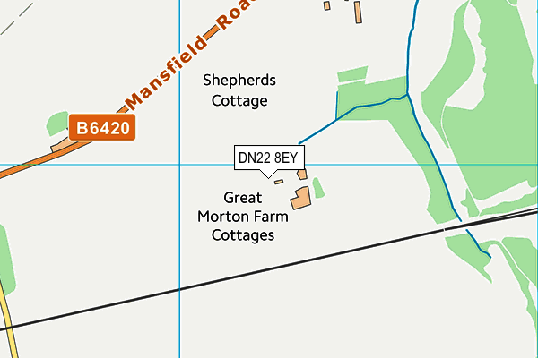 DN22 8EY map - OS VectorMap District (Ordnance Survey) DN22 8EY map - OS VectorMap District (Ordnance Survey)