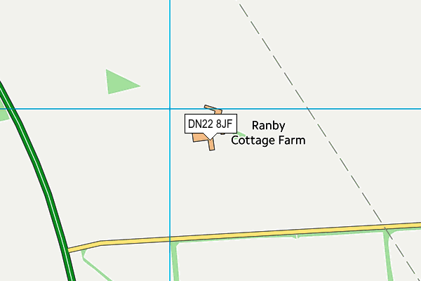 DN22 8JF map - OS VectorMap District (Ordnance Survey) DN22 8JF map - OS VectorMap District (Ordnance Survey)
