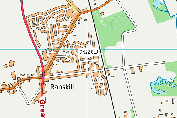 DN22 8LJ map - OS VectorMap District (Ordnance Survey) DN22 8LJ map - OS VectorMap District (Ordnance Survey)