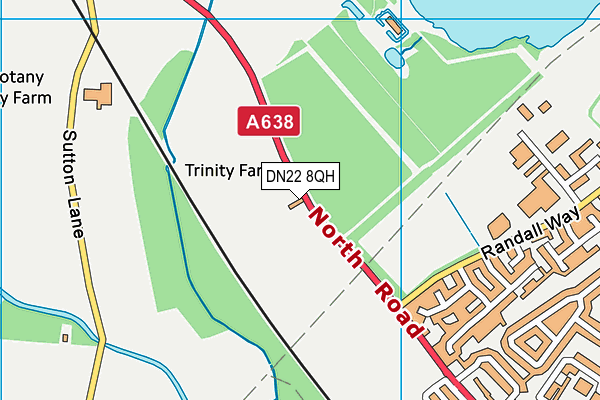 DN22 8QH map - OS VectorMap District (Ordnance Survey) DN22 8QH map - OS VectorMap District (Ordnance Survey)