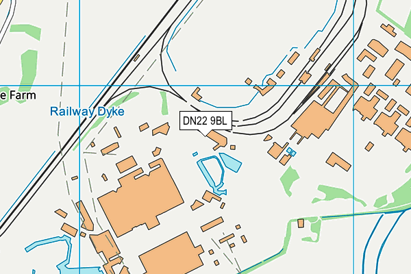 DN22 9BL map - OS VectorMap District (Ordnance Survey) DN22 9BL map - OS VectorMap District (Ordnance Survey)