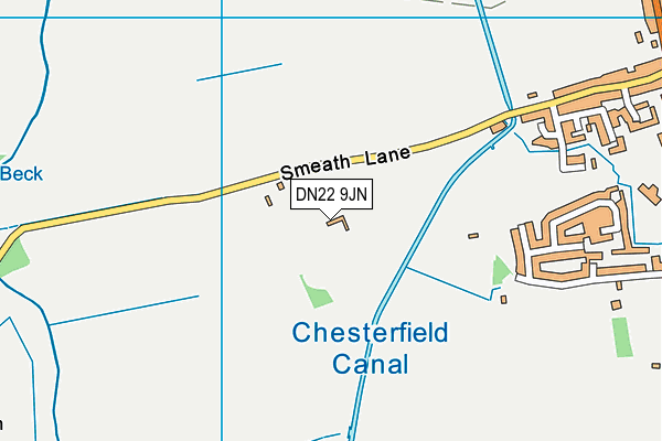 DN22 9JN map - OS VectorMap District (Ordnance Survey) DN22 9JN map - OS VectorMap District (Ordnance Survey)
