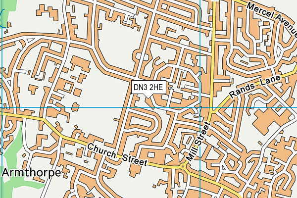 DN3 2HE map - OS VectorMap District (Ordnance Survey) DN3 2HE map - OS VectorMap District (Ordnance Survey)