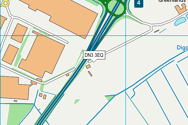 DN3 3EQ map - OS VectorMap District (Ordnance Survey) DN3 3EQ map - OS VectorMap District (Ordnance Survey)