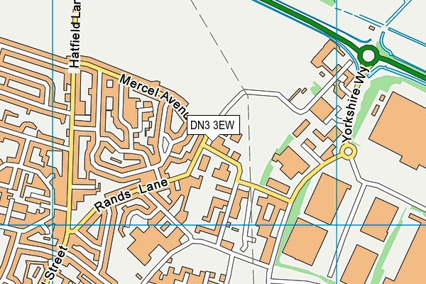 DN3 3EW map - OS VectorMap District (Ordnance Survey) DN3 3EW map - OS VectorMap District (Ordnance Survey)