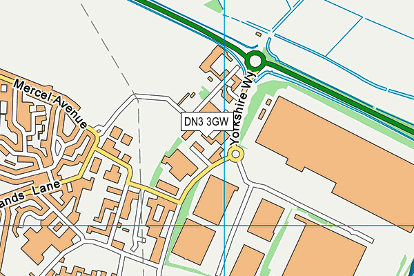 DN3 3GW map - OS VectorMap District (Ordnance Survey) DN3 3GW map - OS VectorMap District (Ordnance Survey)