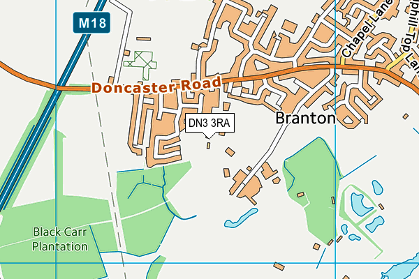 DN3 3RA map - OS VectorMap District (Ordnance Survey) DN3 3RA map - OS VectorMap District (Ordnance Survey)