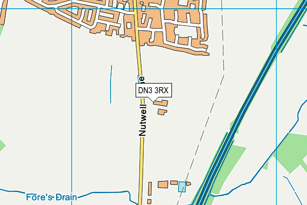DN3 3RX map - OS VectorMap District (Ordnance Survey) DN3 3RX map - OS VectorMap District (Ordnance Survey)