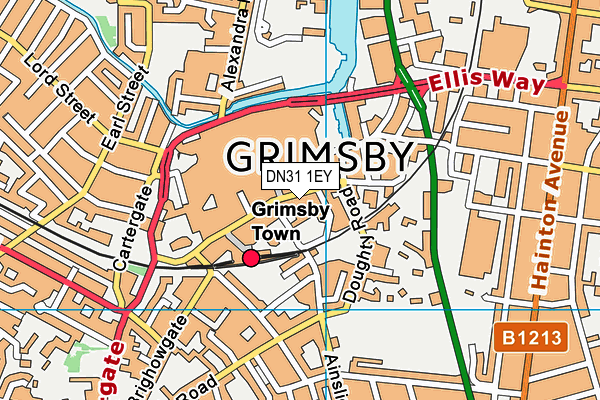 DN31 1EY map - OS VectorMap District (Ordnance Survey) DN31 1EY map - OS VectorMap District (Ordnance Survey)