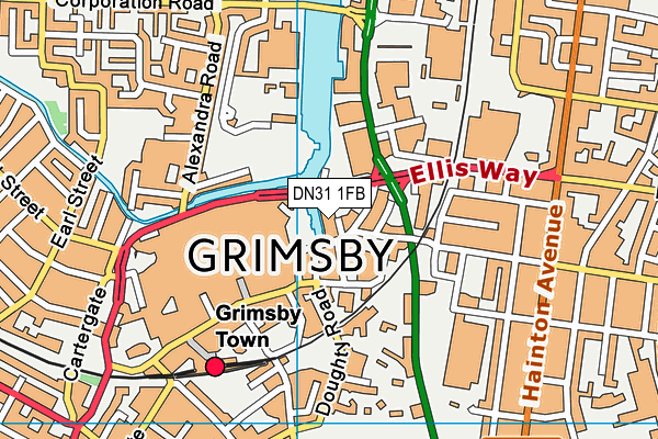 DN31 1FB map - OS VectorMap District (Ordnance Survey)