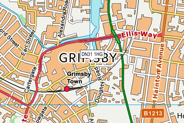 DN31 1HG map - OS VectorMap District (Ordnance Survey)
