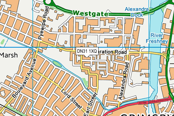 DN31 1XQ map - OS VectorMap District (Ordnance Survey) DN31 1XQ map - OS VectorMap District (Ordnance Survey)