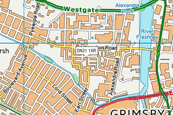DN31 1XR map - OS VectorMap District (Ordnance Survey) DN31 1XR map - OS VectorMap District (Ordnance Survey)