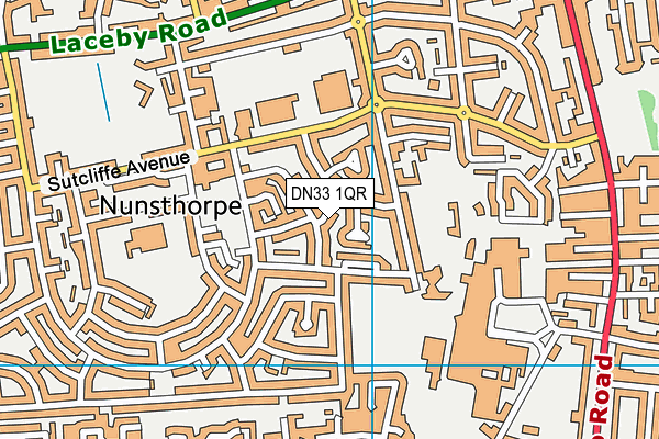 DN33 1QR map - OS VectorMap District (Ordnance Survey) DN33 1QR map - OS VectorMap District (Ordnance Survey)